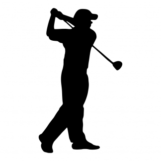 Blank Acrylic Keychain - Golfer Swinging